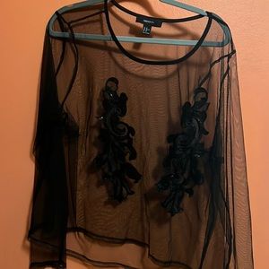Sexy Plus Size Sheer Top